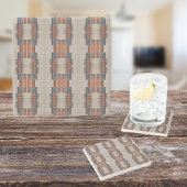 Moderne Taupe Denim en Rust Stenen Onderzetter