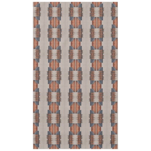 Moderne Taupe Denim en Rust Tafelkleed (Voorkant)