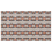 Moderne Taupe Denim en Rust Tafelkleed (Voorkant (Horizontaal))