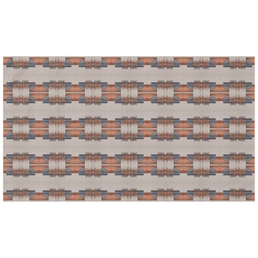 Moderne Taupe Denim en Rust Tafelkleed (Voorkant (Horizontaal))