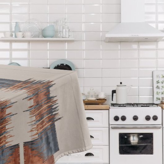 Moderne Taupe Denim en Rust Tafelkleed