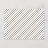 Moderne Taupe Gestreepte Kerst Briefkaart (Achterkant)