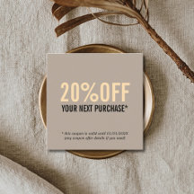 Moderne Taupe Goud Gele Krachtige Coupon