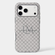 Moderne Taupe Grijs Diamant Monogram Merkstijl