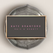 Moderne Taupe Grijs Goud Border Professional Visitekaartje