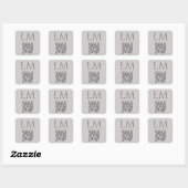 Moderne Taupe Grijze QR-code Zakelijke Branding Vierkante Sticker (Vel)