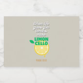 Moderne Taupe Italiaanse Citroen Limoncello Keuken Likeurfles Etiket (Enkel label)