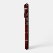 Moderne Taupe Krokodillenleer Textuur iPhone 16 Hoesje (Linkerkant)