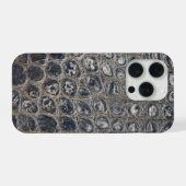 Moderne Taupe Krokodillenleer Textuur iPhone Hoesje (Achterkant horizontaal)