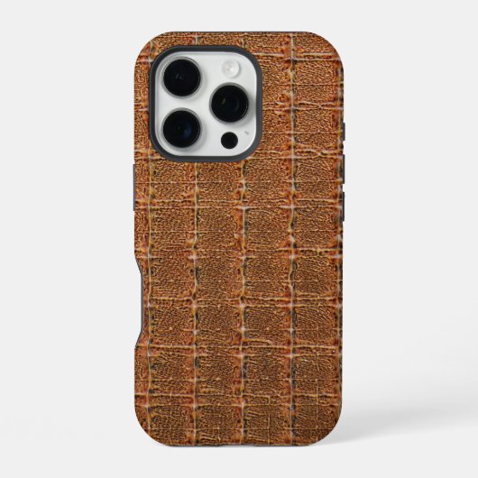 Moderne Taupe Krokodillenleer Textuur iPhone Hoesje (Achterkant)