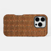 Moderne Taupe Krokodillenleer Textuur iPhone Hoesje (Achterkant horizontaal)