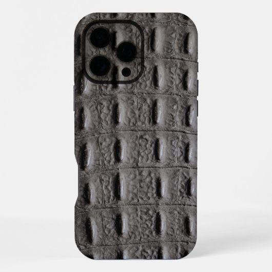 Moderne Taupe Krokodillenleer Textuur iPhone Hoesje (Achterkant)