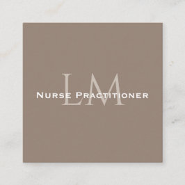 Moderne Taupe Vierkante Zakelijke Branding Contactkaartje