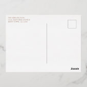 Moderne Taupe Vrolijke Kerstvakantie Folie Foto Folie Feestdagen Briefkaart (Achterkant)