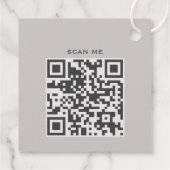 Moderne Taupegrijze Monogram branding Bedankjes Labels (Achterkant)