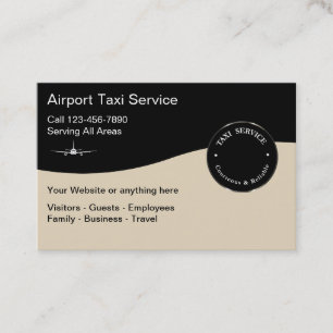 Moderne Taxi Service Luchthaven Visitekaartje