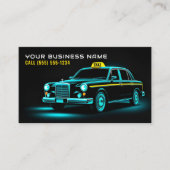 Moderne taxichauffeur Chauffeur Visitekaartje (Voorkant)