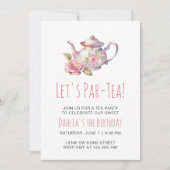 Moderne Tea Party Verjaardag Prinses Tea Party 15e Kaart (Voorkant)