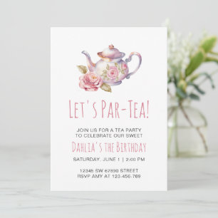 Moderne Tea Party Verjaardag Prinses Tea Party 15e Kaart