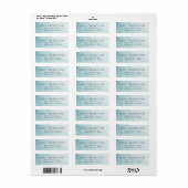 Moderne Teal Abstract Minimalistische Retouradres Etiket (Full Sheet)