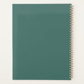 Moderne Teal & Beige Geometrische Blokken Planner (Achterkant)