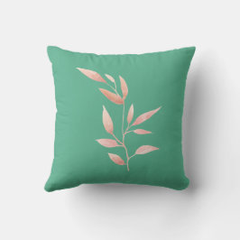 Moderne Teal Blad Sierkussen 