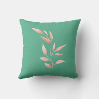 Moderne Teal Blad Sierkussen