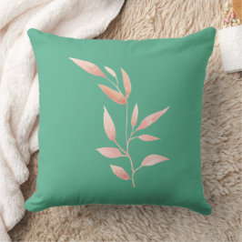 Moderne Teal Blad Sierkussen 