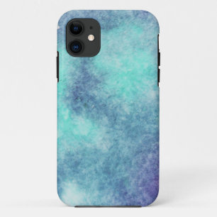 Moderne Teal en Paarse Tie-Dye Waterverf iPhone Case-Mate iPhone Case