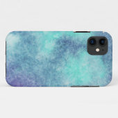 Moderne Teal en Paarse Tie-Dye Waterverf iPhone Case-Mate iPhone Case (Achterkant (horizontaal))