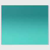 Moderne Teal en Turquoise Ombre Cadeaupapier (Vlak)
