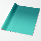 Moderne Teal en Turquoise Ombre Cadeaupapier (Uitgerold)