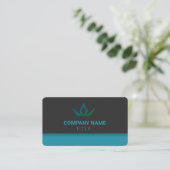 Moderne Teal en Zwarte Digitale Marketing QR Code Visitekaartje (Staand voorkant)