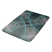 Moderne Teal Geometrische Fractale Kunst Grafisch Badmat (Gekanteld)