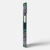 Moderne Teal Geometrische Fractale Kunst Grafisch Case-Mate iPhone Case (Achterkant / Rechts)