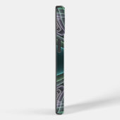 Moderne Teal Geometrische Fractale Kunst Grafisch Case-Mate iPhone Case (Achterkant / Rechts)