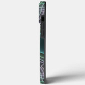 Moderne Teal Geometrische Fractale Kunst Grafisch Case-Mate iPhone Case (Achterkant / Links)