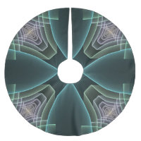 Moderne Teal Geometrische Fractale Kunst Grafisch