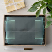 Moderne Teal Geometrische Fractale Kunst Grafisch Tissuepapier (Geschenk)