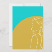Moderne Teal & Gouden Bruidsuitnodiging Kaart (Achterkant)