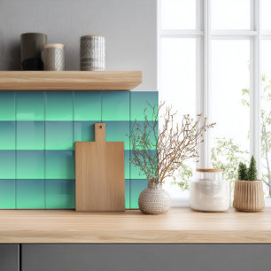 Moderne Teal Mintgroene Ombre Tegeltje