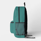 Moderne Teal Op Maat Gemaakte Monogram Naam Rugzak (Rechts)