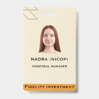Moderne Teal & Peach Abstracte Professionele Medew Badge