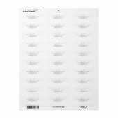 Moderne Teal Script Monogram Etiket (Full Sheet)