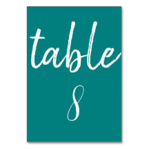 Moderne Teal Typografie Minimale Trouwkaart