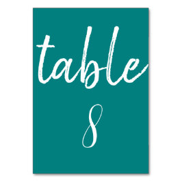 Moderne Teal Typografie Minimale Trouwkaart Kaart