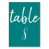 Moderne Teal-Typografie Minimale Trouwkaart Kaart (Achterkant)