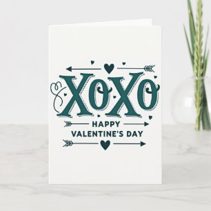 Moderne Teal Valentijnkaart Kaart