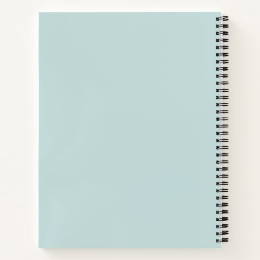 Moderne Teal Witte Script Monogram Notitieboek (Achterkant)
