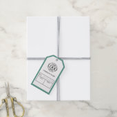 Moderne Teal Zakelijk Logo Kleding Prijslabel Cadeaulabel (Met Touw)